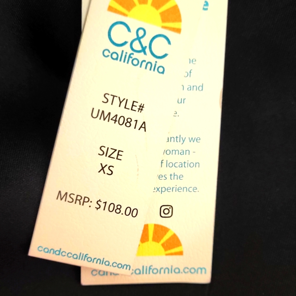 288. NWT C&C California Black Jacket Size XS - Picture 4 of 5